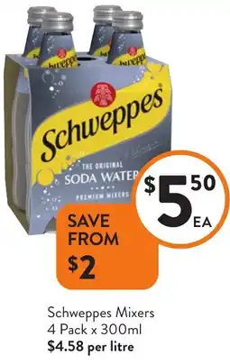 Foodworks Schweppes Mixers offer