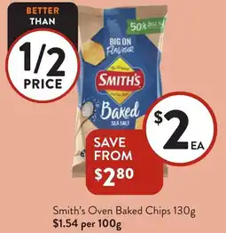Foodworks Smith's Oven Baked Chips offer