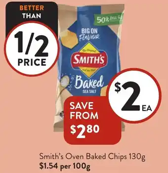 Foodworks Smith's Oven Baked Chips offer