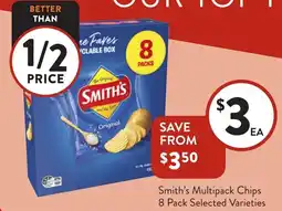 Foodworks Smith's Multipack Chips offer