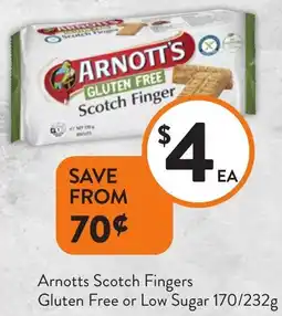 Foodworks Arnotts Scotch Fingers Gluten Free or Low Sugar offer