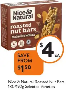 Foodworks Nice & Natural Roasted Nut Bars offer