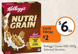 Foodworks Kellogg's Cereal offer