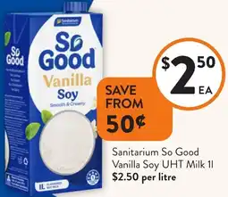 Foodworks Sanitarium So Good Vanilla Soy UHT Milk 11 offer