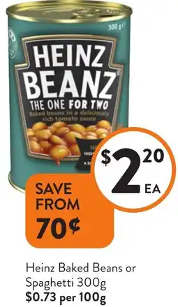 Foodworks Heinz Baked Beans or Spaghetti offer