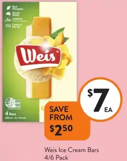 Foodworks Weis Ice Cream Bars offer