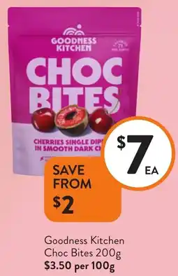 Foodworks Goodness Kitchen Choc Bites offer