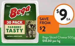 Foodworks Bega Sliced Cheese offer