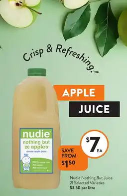 Foodworks Nudie Nothing But Juice offer