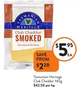 Foodworks Tasmanian Heritage Club Cheddar offer