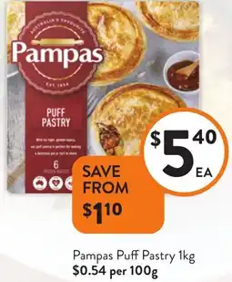 Foodworks Pampas Puff Pastry offer