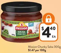 Foodworks Mission Chunky Salsa offer