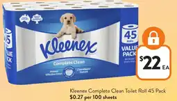 Foodworks Kleenex Complete Clean Toilet Roll offer
