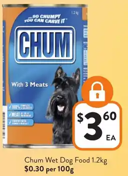 Foodworks Chum Wet Dog Food offer