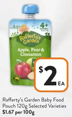 Foodworks Rafferty's Garden Baby Food offer