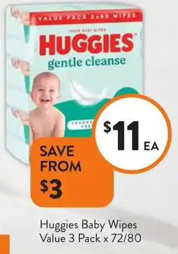 Foodworks Huggies Baby Wipes offer