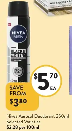 Foodworks Nivea Aerosol Deodorant offer