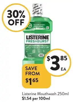 Foodworks Listerine Mouthwash offer