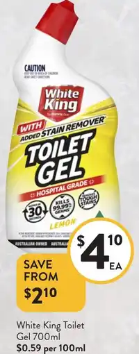 Foodworks White King Toilet Gel offer