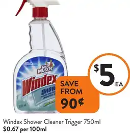 Foodworks Windex Shower Cleaner Trigger offer