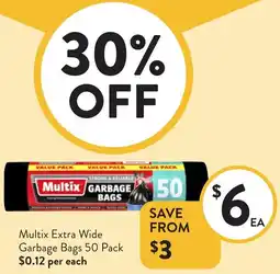 Foodworks Multix Extra Wide Garbage Bags offer