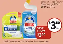 Foodworks Duck Deep Action Gel or Fresh Discs offer