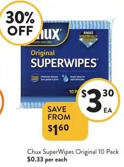 Foodworks Chux SuperWipes Original offer