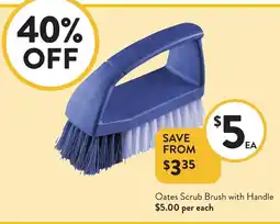 Foodworks Oates Scrub Brush with Handle offer