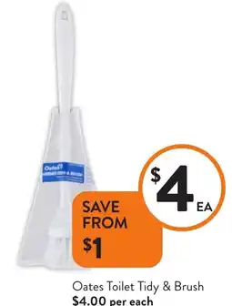 Foodworks Oates Toilet Tidy & Brush offer