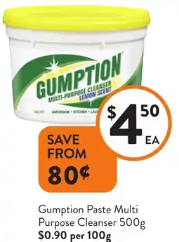 Foodworks Gumption Paste Multi Purpose Cleanser offer