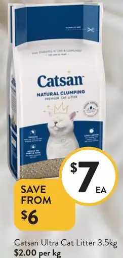 Foodworks Catsan Ultra Cat Litter offer