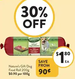 Foodworks Nature's Gift Dog Food Roll offer