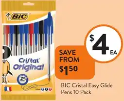 Foodworks BIC Cristal Easy Glide Pens offer