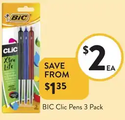 Foodworks BIC Clic Pens offer