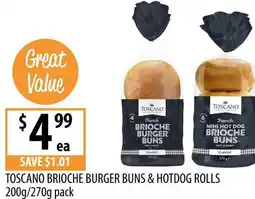 Supabarn Toscano brioche burger buns & hotdog rolls offer