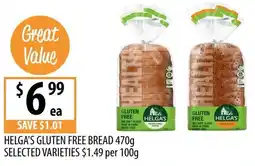 Supabarn Helga's gluten free bread offer