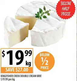 Supabarn Kingfisher creek double cream brie offer