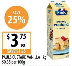 Supabarn Pauls custard vanilla offer