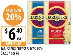 Supabarn Jarlsberg cheese slices offer