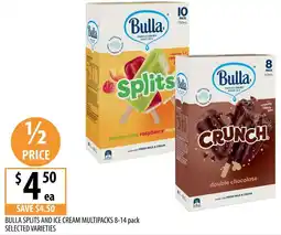 Supabarn Bulla splits and ice cream multipacks offer