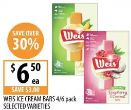 Supabarn Weis ice cream bars offer