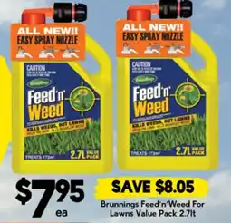 Drakes Brunnings Feed'n'Weed For Lawns offer