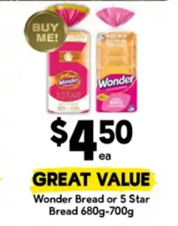 Drakes Wonder Bread or 5 Star Bread offer