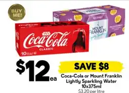 Drakes Coca-Cola or Mount Franklin Lightly Sparkling Water offer