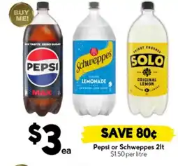Drakes Pepsi or Schweppes offer