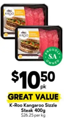 Drakes K-Roo Kangaroo Sizzle Steak offer