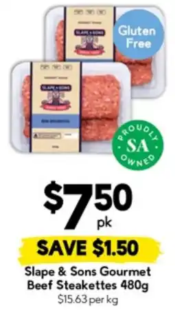 Drakes Slape & Sons Gourmet Beef Steakettes offer
