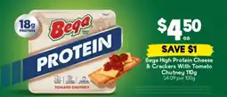 Drakes Bega High Protein Cheese & Crackers With Tomato Chutney offer