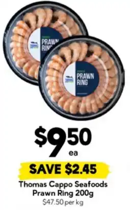 Drakes Thomas Cappo Seafoods Prawn Ring offer