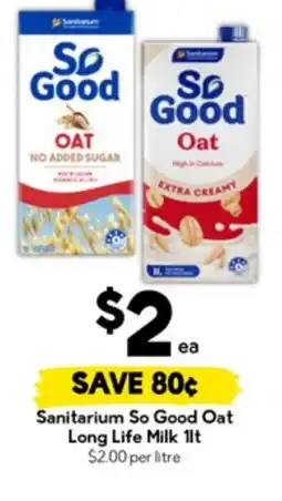 Drakes Sanitarium So Good Oat Long Life Milk offer